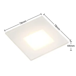 Arcchio LED inbouwlamp Vexi, 7,8 cm x 7,8 cm, wit, CCT
