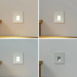 Arcchio LED inbouwlamp Vexi, 7,5 cm x 7,5 cm, zilver, CCT