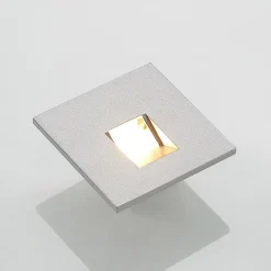 Arcchio LED inbouwlamp Vexi, 7,5 cm x 7,5 cm, zilver, CCT