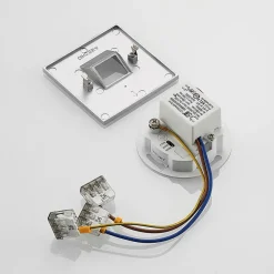 Arcchio LED inbouwlamp Vexi, 7,5 cm x 7,5 cm, zilver, CCT