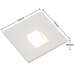 Arcchio LED inbouwlamp Vexi, 7,5 cm x 7,5 cm, wit, CCT