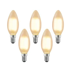 Arcchio LED kaarslamp E14, 4 W, 2.700 K, dimbaar, set van 5