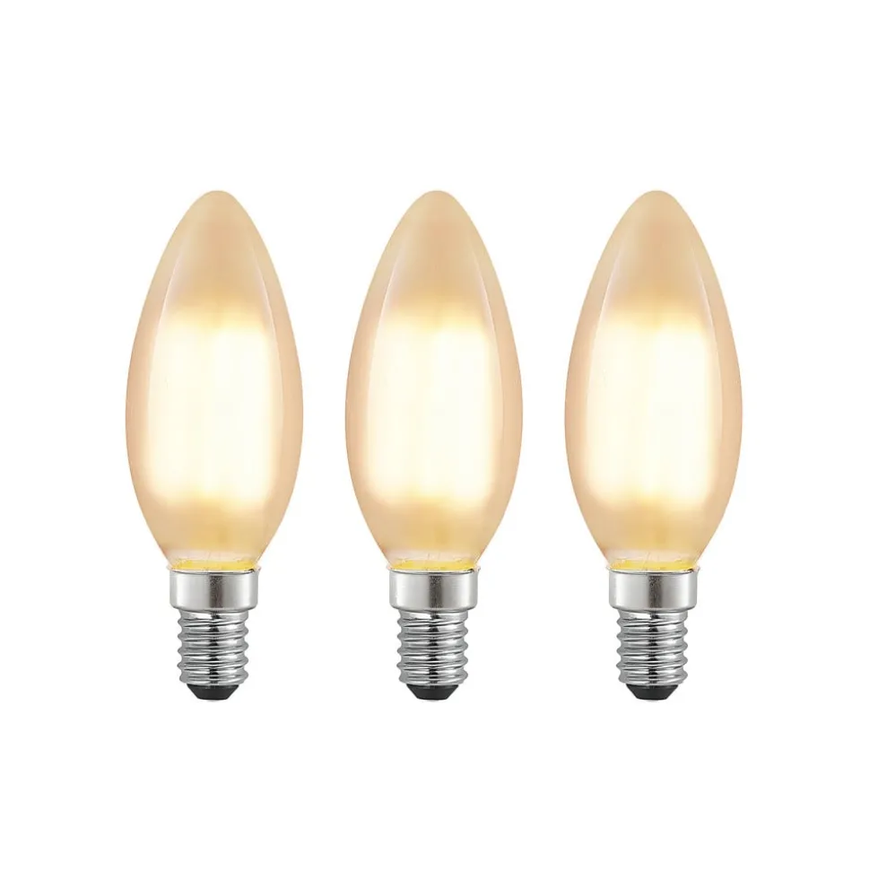 Arcchio LED kaarslamp E14, 4 W, 2.700 K, dimbaar, set van 3