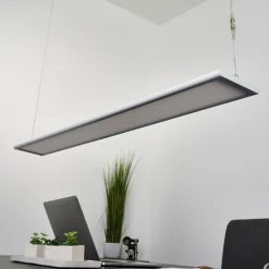 Arcchio LED kantoor hanglamp Samu, up/down, dimbaar, aluminium