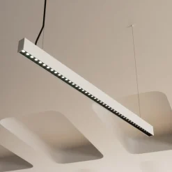 Arcchio LED kantoor hanglamp Jolinda slank, metaal, omhoog/omlaag