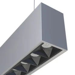 Arcchio LED kantoor hanglamp Jolinda slank, metaal, omhoog/omlaag