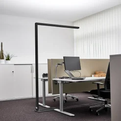 Arcchio LED kantoor vloerlamp Jolinda, set van 2, zwart, 4.000K