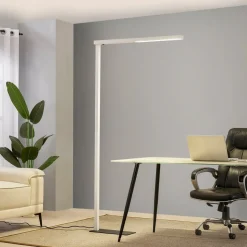 Arcchio LED kantoor vloerlamp Tamilo, wit, metaal, 194 cm