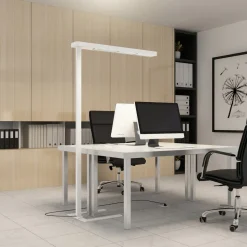 Arcchio LED kantoor vloerlamp Susi, wit, sensor, touchdimmer