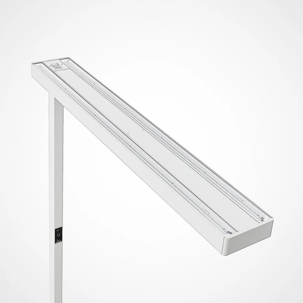 Arcchio LED kantoor vloerlamp Susi, wit, sensor, touchdimmer