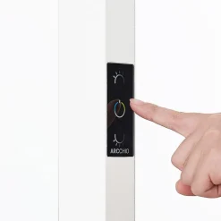 Arcchio LED kantoor vloerlamp Susi, wit, sensor, touchdimmer