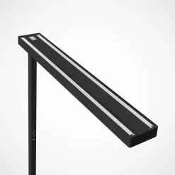Arcchio LED kantoor vloerlamp Susi, zwart, sensor, touchdimmer