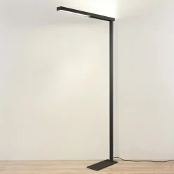 Arcchio LED kantoor vloerlamp Tamilo, zwart, metaal, 194cm