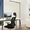 Arcchio LED kantoor vloerlamp Tamilo, zilver, metaal, 194cm