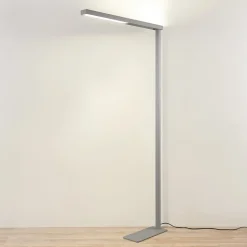 Arcchio LED kantoor vloerlamp Tamilo, zilver, metaal, 194cm