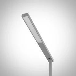 Arcchio LED kantoor vloerlamp Tamilo, zilver, metaal, 194cm