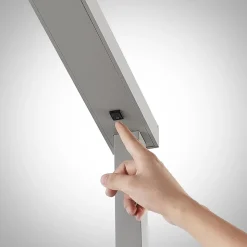 Arcchio LED kantoor vloerlamp Tamilo, zilver, metaal, 194cm