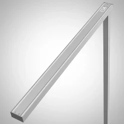Arcchio LED kantoor vloerlamp Tamilo, zilver, metaal, 194cm
