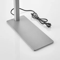 Arcchio LED kantoor vloerlamp Tamilo, zilver, metaal, 194cm