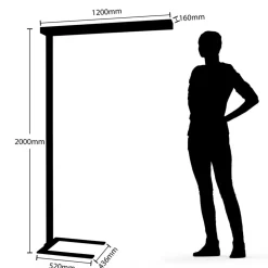 Arcchio LED kantoor vloerlamp Susi, set van 2, zwart, sensor