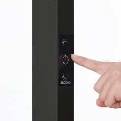 Arcchio LED kantoor vloerlamp Susi, set van 2, zwart, sensor