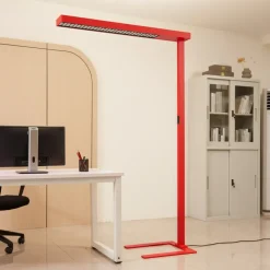 Arcchio LED kantoor vloerlamp Susi, rood, sensor, touchdimmer
