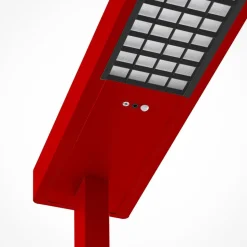 Arcchio LED kantoor vloerlamp Susi, rood, sensor, touchdimmer