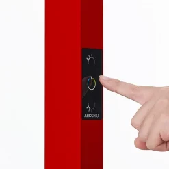 Arcchio LED kantoor vloerlamp Susi, rood, sensor, touchdimmer