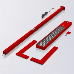 Arcchio LED kantoor vloerlamp Susi, rood, sensor, touchdimmer