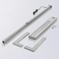 Arcchio LED kantoor vloerlamp Susi, zilver, sensor, touchdimmer