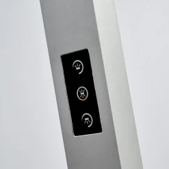 Arcchio LED kantoor vloerlamp Jolinda, zilver, CCT, sensor,