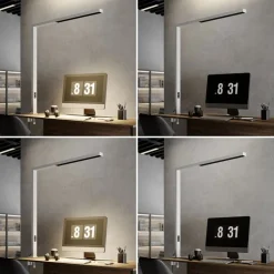 Arcchio LED klemlamp Jolinda, wit, metaal, dimbaar