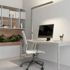 Arcchio LED klemlamp Jolinda, zilver, metaal, dimbaar