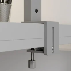 Arcchio LED klemlamp Jolinda, zilver, metaal, dimbaar