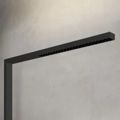 Arcchio LED klemlamp Jolinda, zwart, aluminium, dimbaar