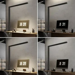 Arcchio LED klemlamp Jolinda, zwart, aluminium, dimbaar