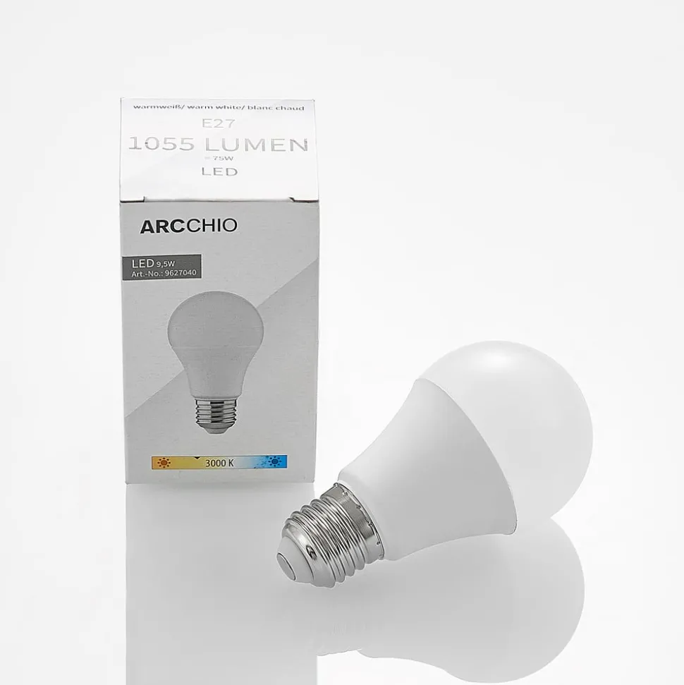 Arcchio LED lamp E27 A60 9,5W opaal 3.000K 1055lm