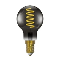 Arcchio LED lamp, gloeidraad, E14, 4,9 W, rookgrijs