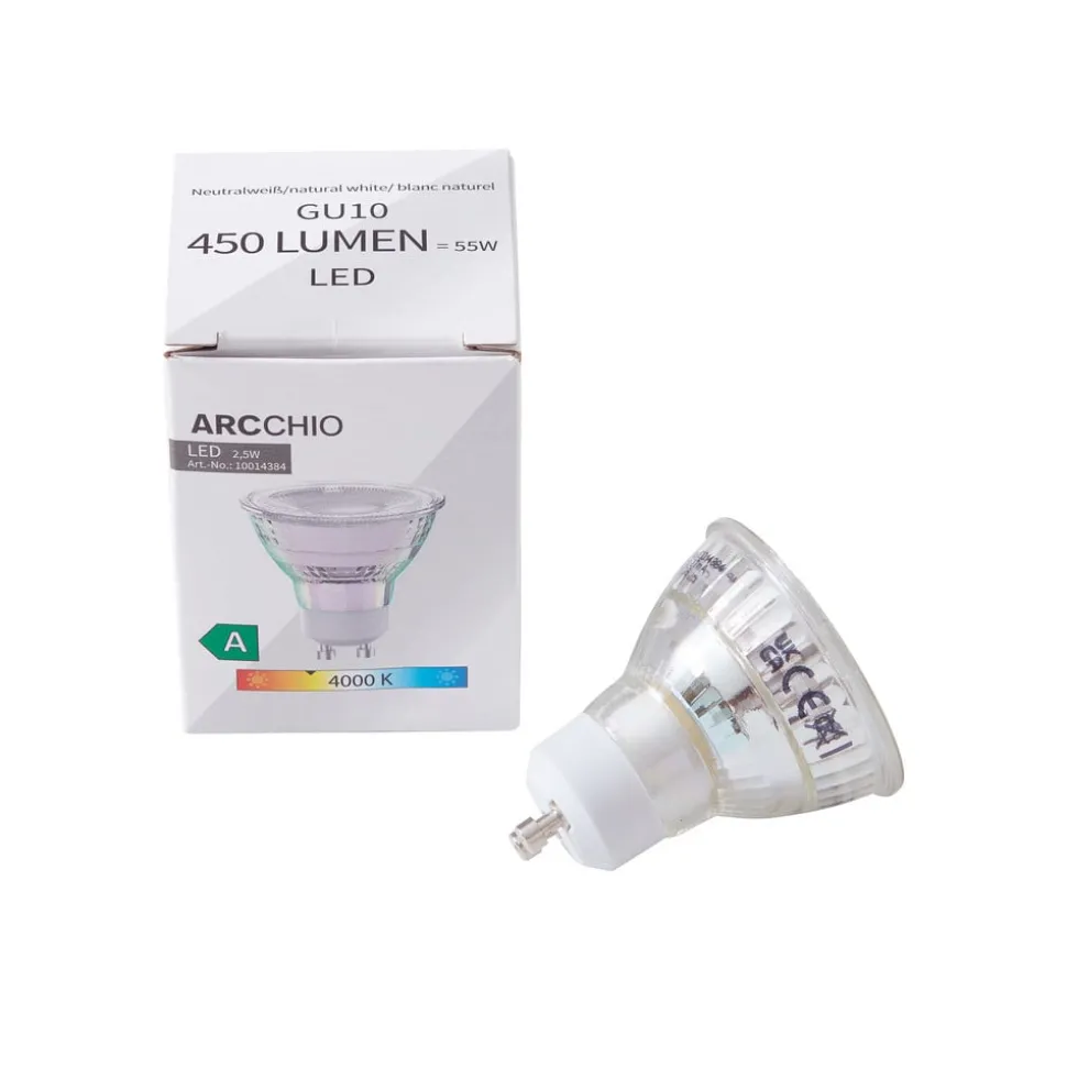 Arcchio LED lamp GU10 2.5W 4000K 450lm glas set van 3
