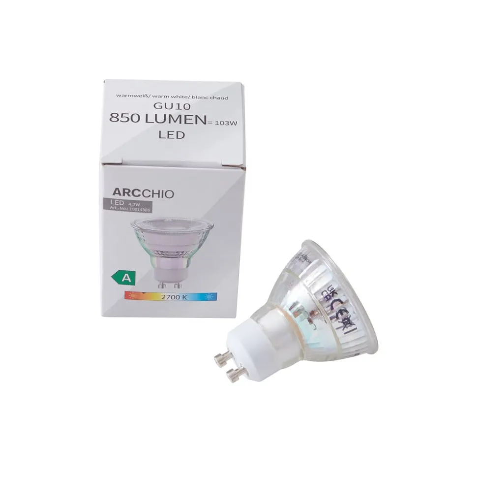 Arcchio LED lamp GU10 4,7W 2700K 850lm glas set van 3