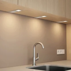 Arcchio LED meubelverlichting Nortra, set van 3, grijs, aluminium