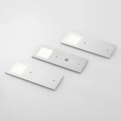 Arcchio LED meubelverlichting Nortra, set van 3, grijs, aluminium