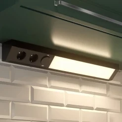 Arcchio LED meubelverlichting Ovano, 62 cm, zwart, aluminium