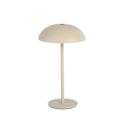 Arcchio LED oplaadbare tafellamp Thenra, beige, muurbeugel