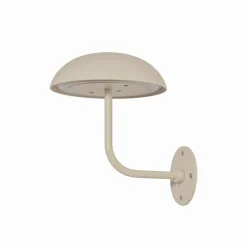 Arcchio LED oplaadbare tafellamp Thenra, beige, muurbeugel
