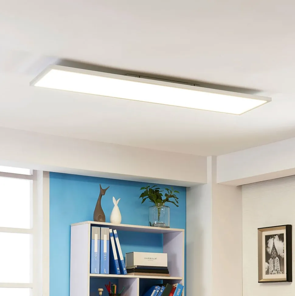 Arcchio LED paneel Arthur, 120 x 30 cm, zilver, 4000 K