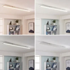 Arcchio LED paneel Arya, 120 cm, wit, dimbaar, aluminium