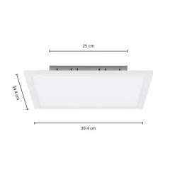 Arcchio LED paneel, CCT Lysander, 39 cm, wit, aluminium