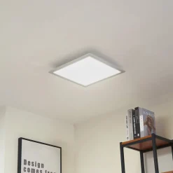 Arcchio LED paneel Lyndra, 40 cm, zilver, aluminium, dimbaar, CCT