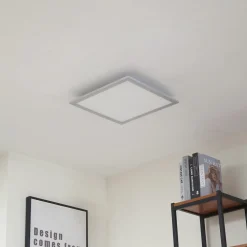 Arcchio LED paneel Lyndra, 40 cm, zilver, aluminium, dimbaar, CCT